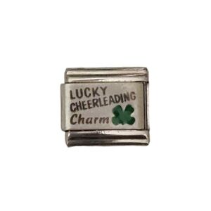 Italian Charmlink Lucky Cheerleading Charm🍀 for Charm Bracelet 9mm‎